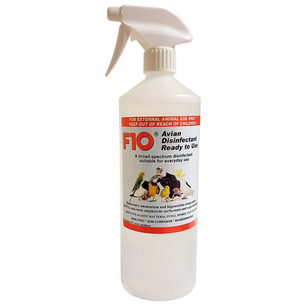 An image of F10 Avian Disinfectant Ready to Use Spray 1 Litre