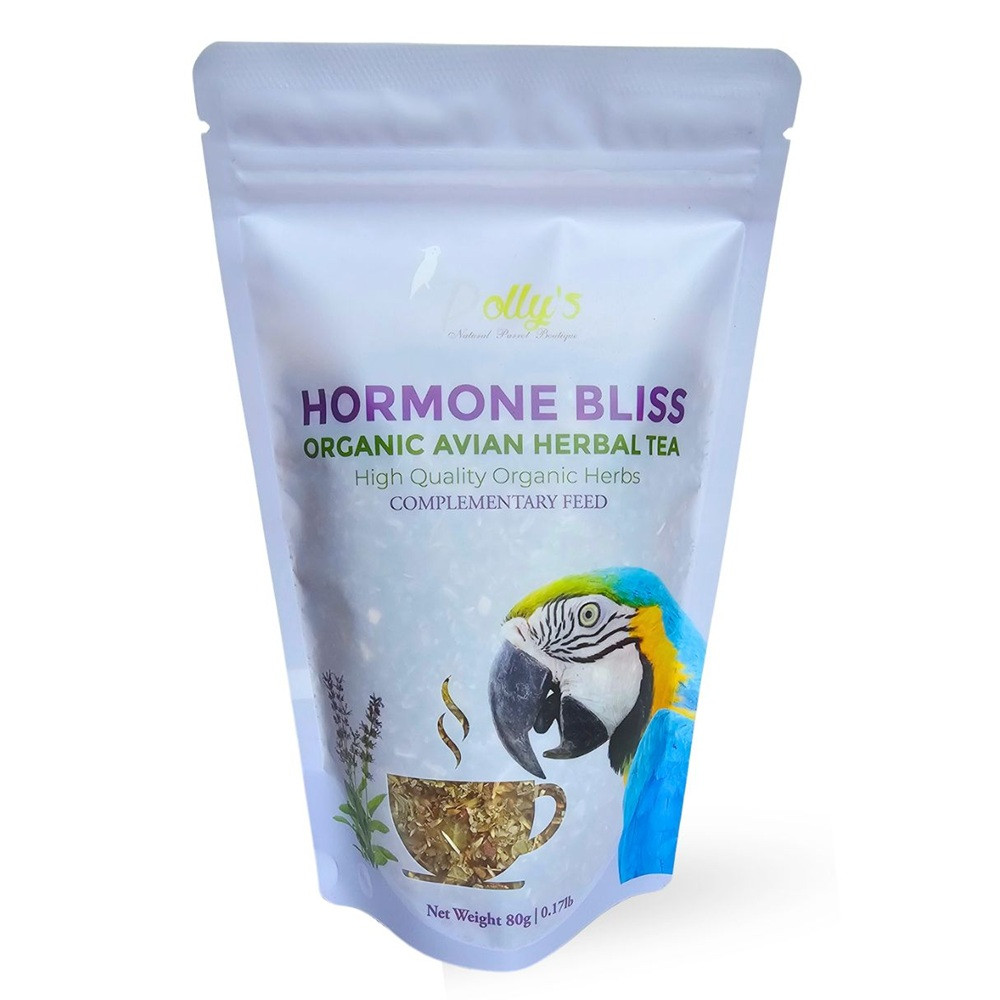 An image of Hormone Bliss Organic Avian Herbal 80g Tea for Parrots