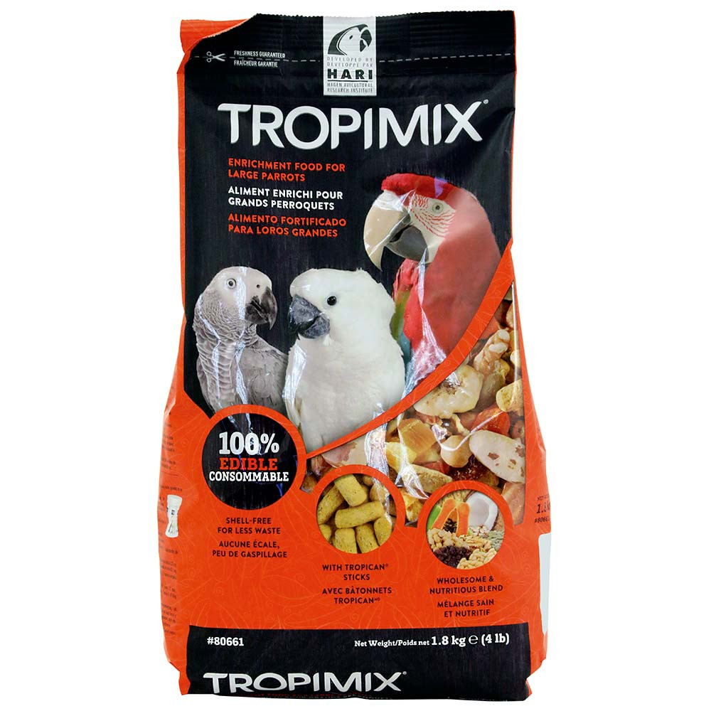 An image of Hagen Hari Tropimix Large Parrot Food Mix 1.8kg