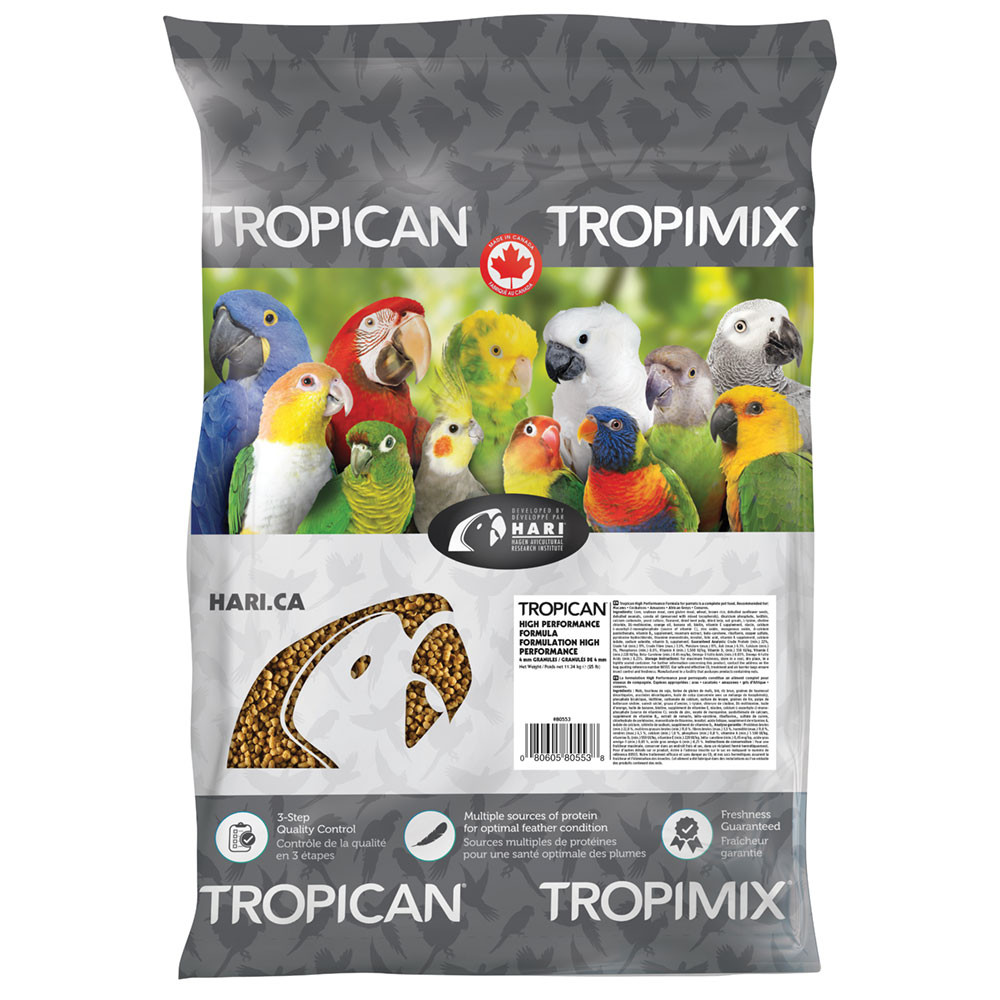 An image of Hari Hagen Tropican High Performance Formula 4mm Granules Parrot Food 11.34kg