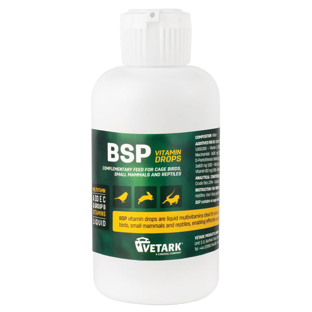 An image of BSP Liquid Multi Vitamin Drops for Parrots 100ml