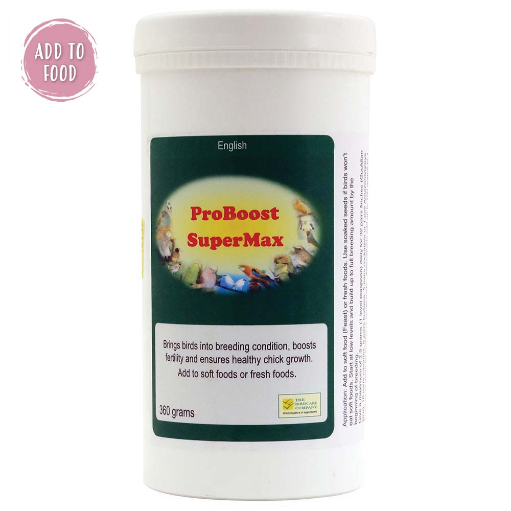 An image of Pro-Boost Supermax Bird Breeding Supplement 360g