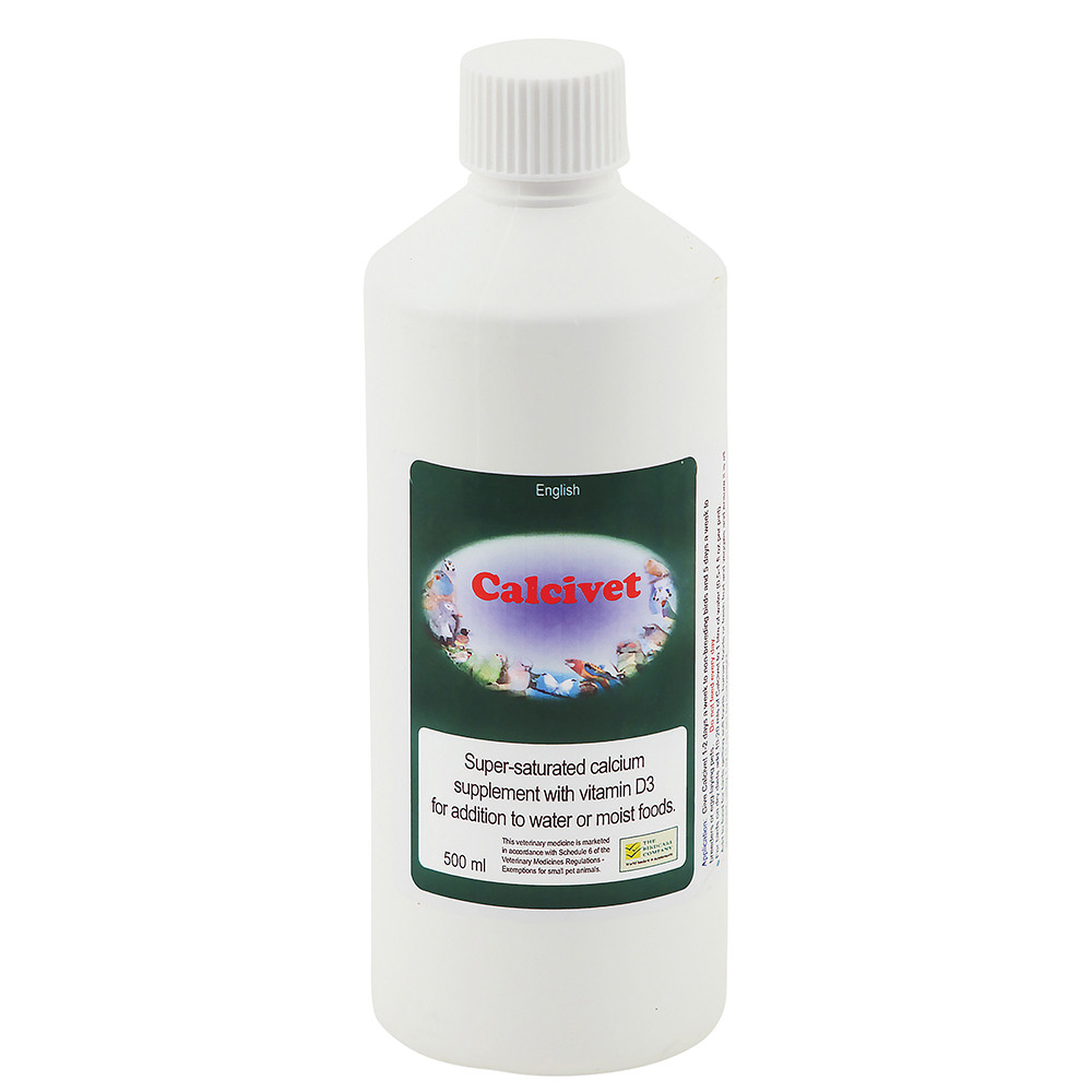 An image of Calcivet 500ml Liquid Calcium and D3 Bird Supplement