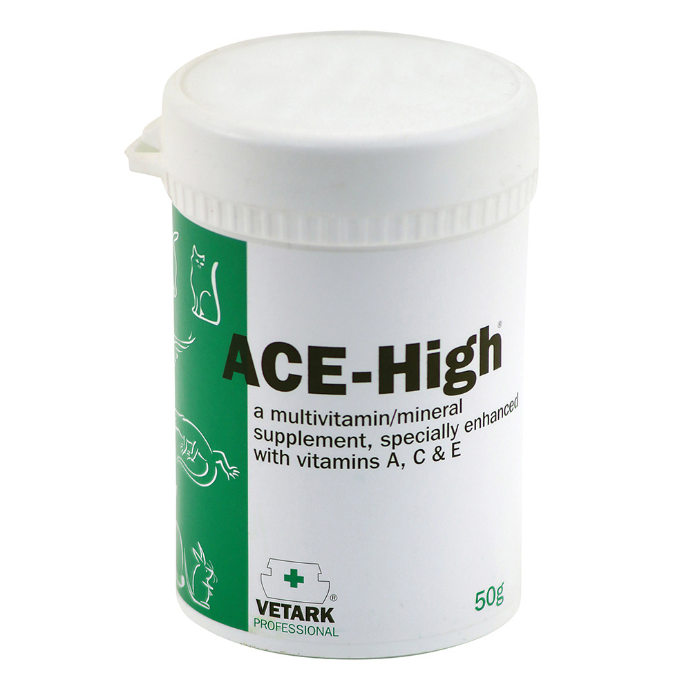 An image of ACE High Powdered Vitamin Supplement for Birds 50g