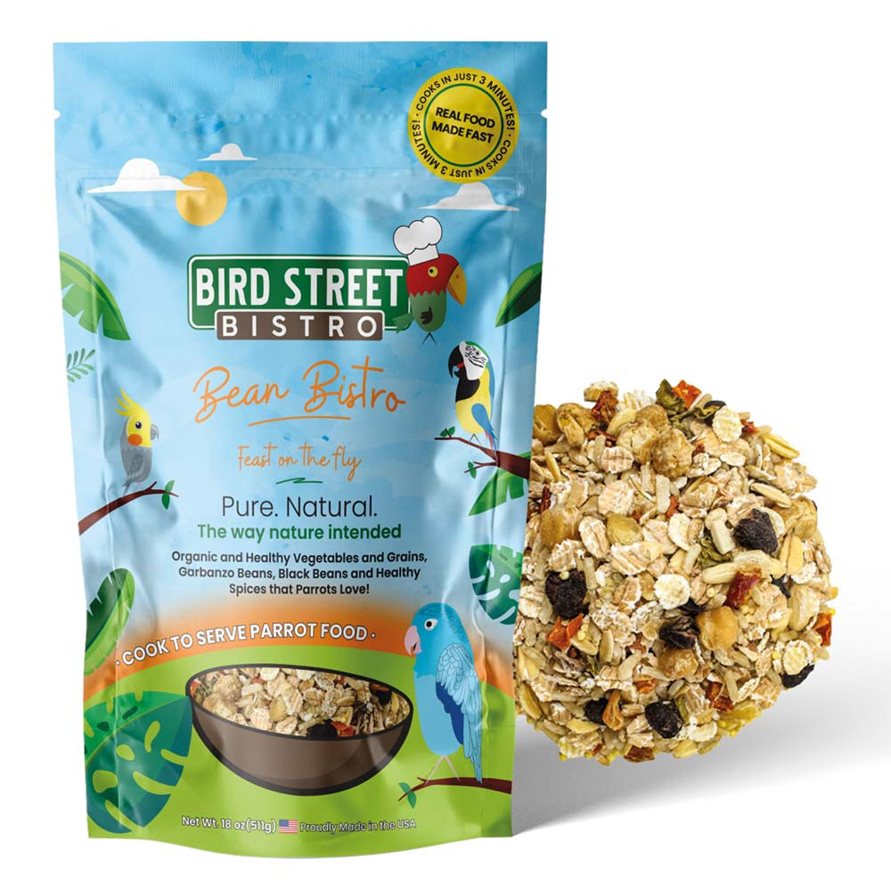 An image of Bird Street Bistro Bean Bistro Parrot Food 11oz