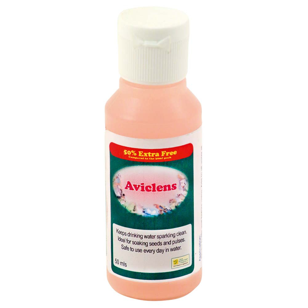 An image of Aviclens Water Purifier for Parrots 50ml