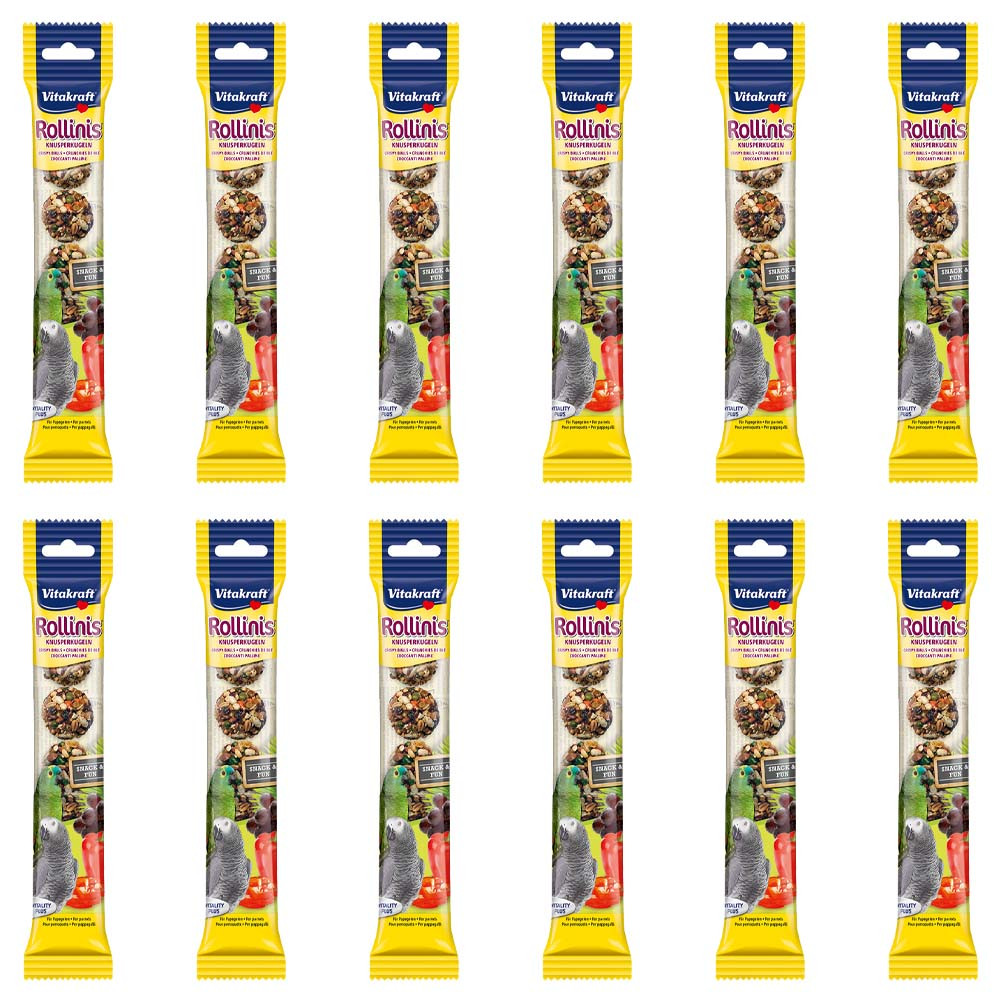 An image of Vitakraft Rollinis 38g Bite Sized Parrot Treat Case of 12