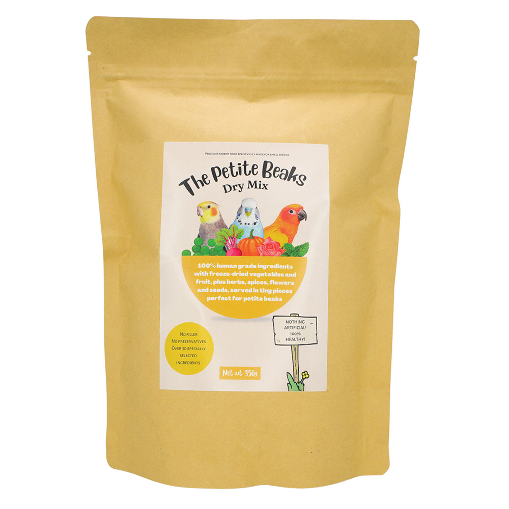 An image of The Petite Beaks Dry Mix Healthy Small Parrot Food 150g