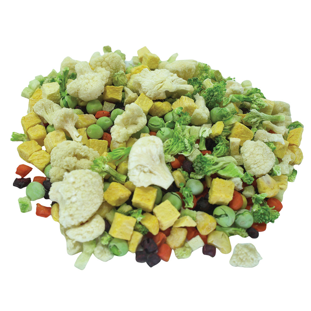 An image of Mikey & Mia Very Veggie Freeze Dried Parrot Food 100g