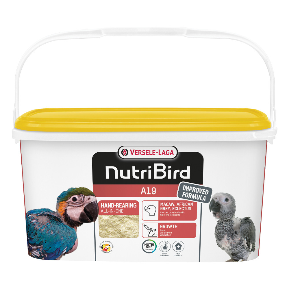 An image of NutriBird A19 High Energy Hand Rearing Food for Baby Birds 3kg