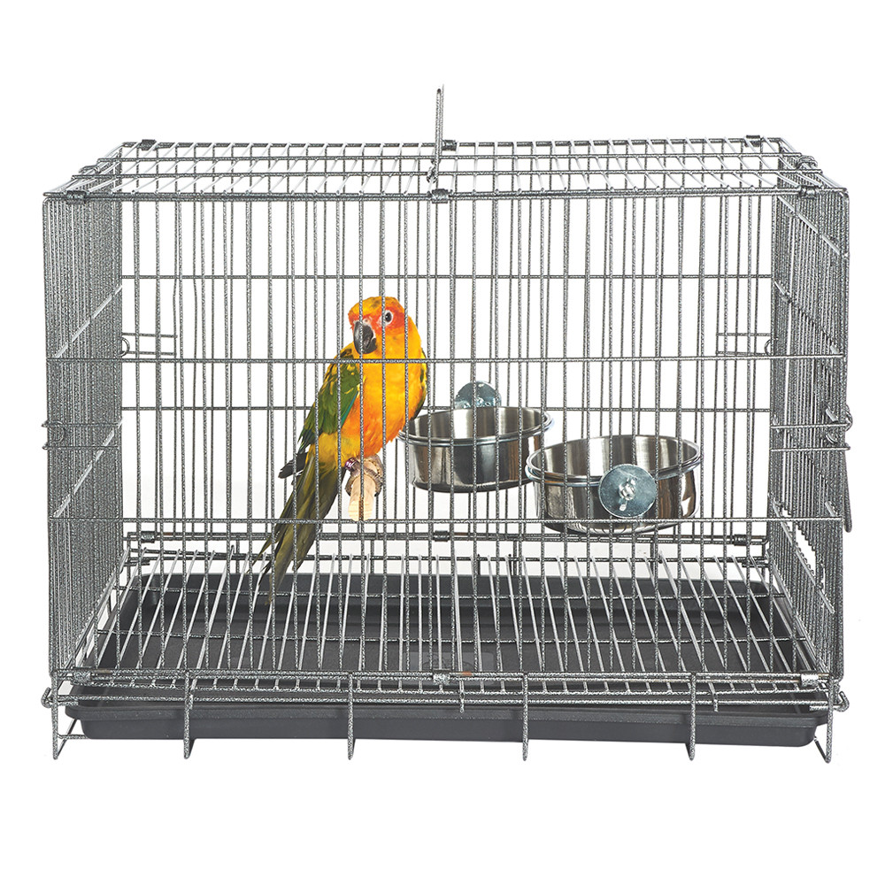 An image of Liberta Folding Parrot Travel Cage Antique