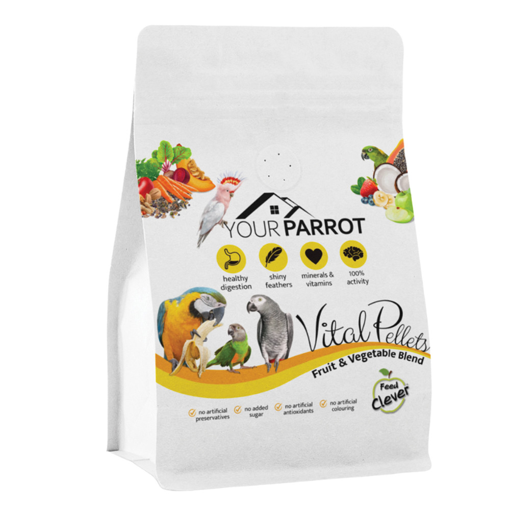 An image of Your Parrot Vital Pellets Fruit and Vegetable Blend Complete Parrot Food 3kg