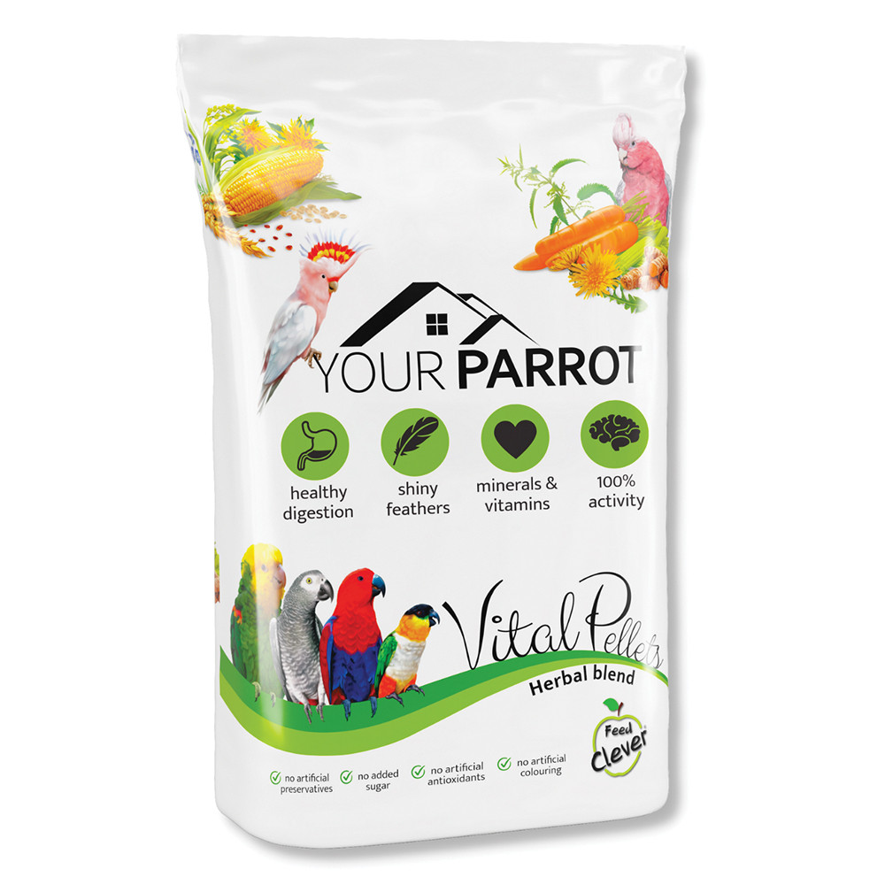 An image of Your Parrot Vital Pellets Herbal Blend Complete Parrot Food 10kg