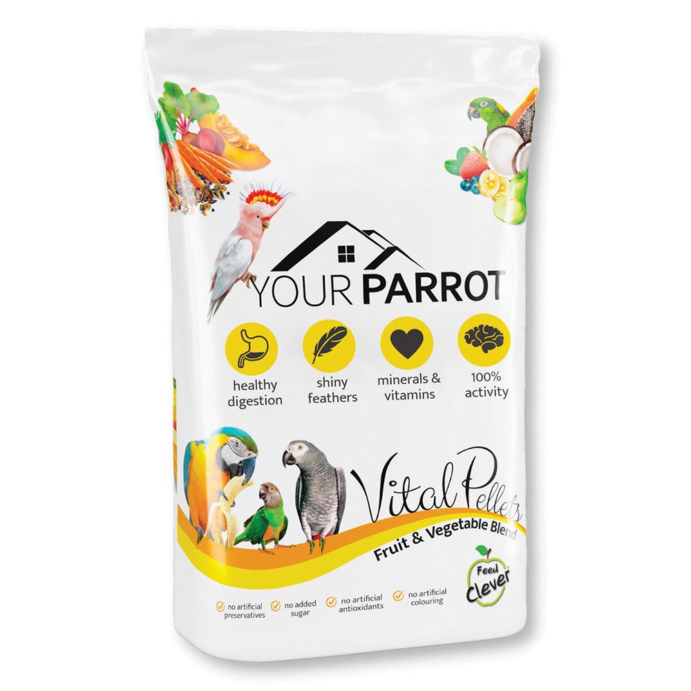 An image of Your Parrot Vital Pellets Fruit and Vegetable Blend Complete Parrot Food 10kg