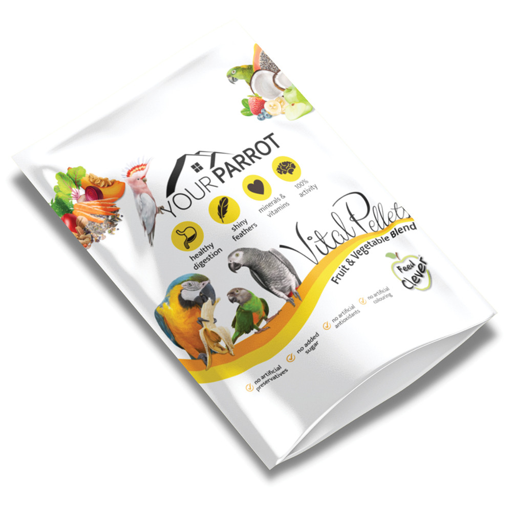 An image of Your Parrot Vital Pellets Fruit and Vegetable Blend Complete Parrot Food 900g