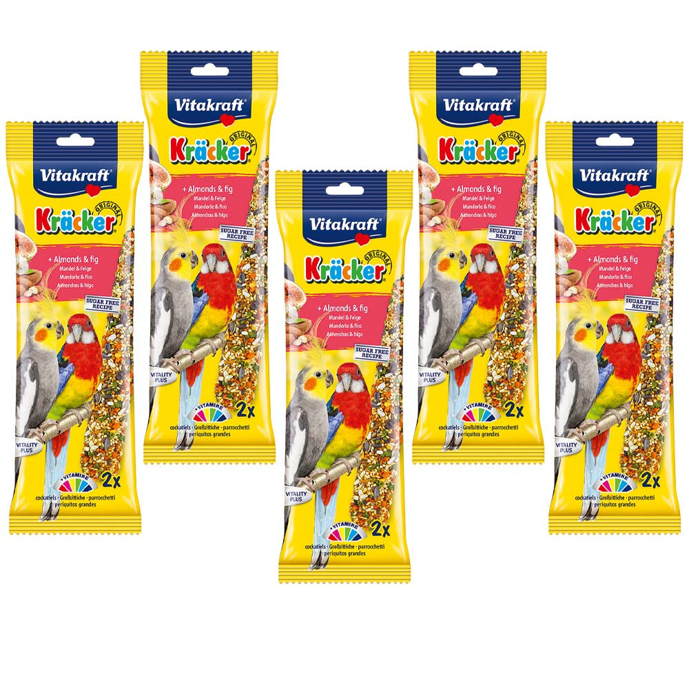 An image of Vitakraft Cockatiel Treat Sticks Almond and Fig Case of 5