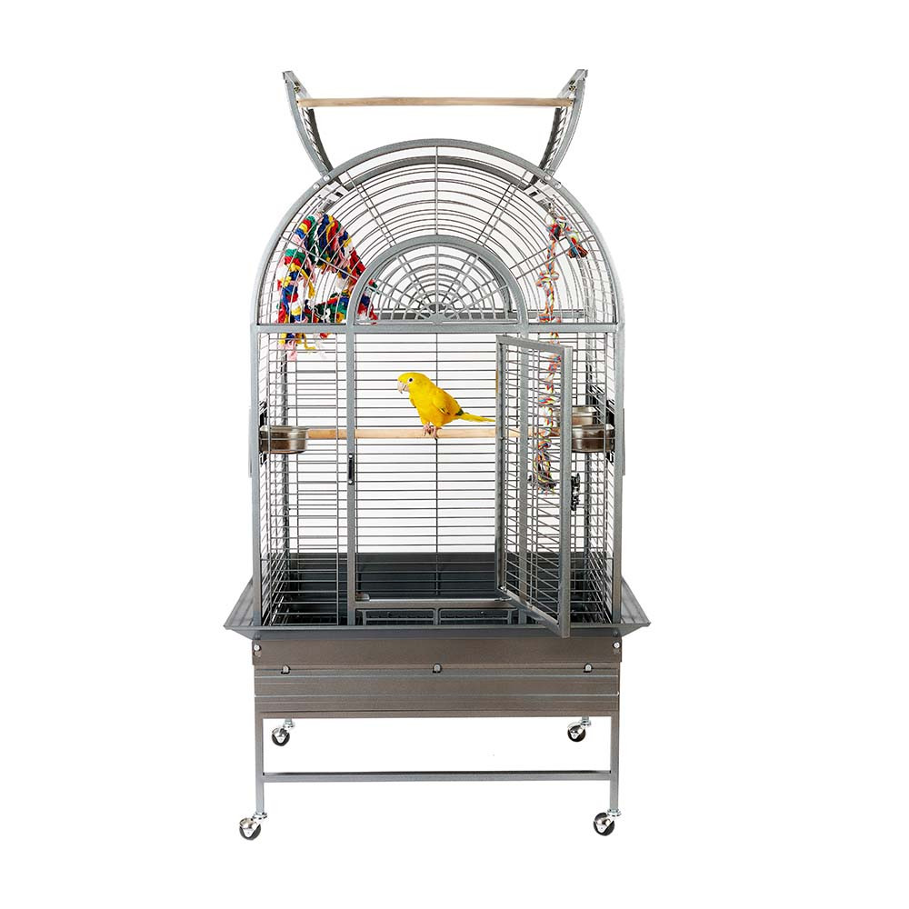 An image of Santa Marta Dome Top Opening Parrot Cage Stone