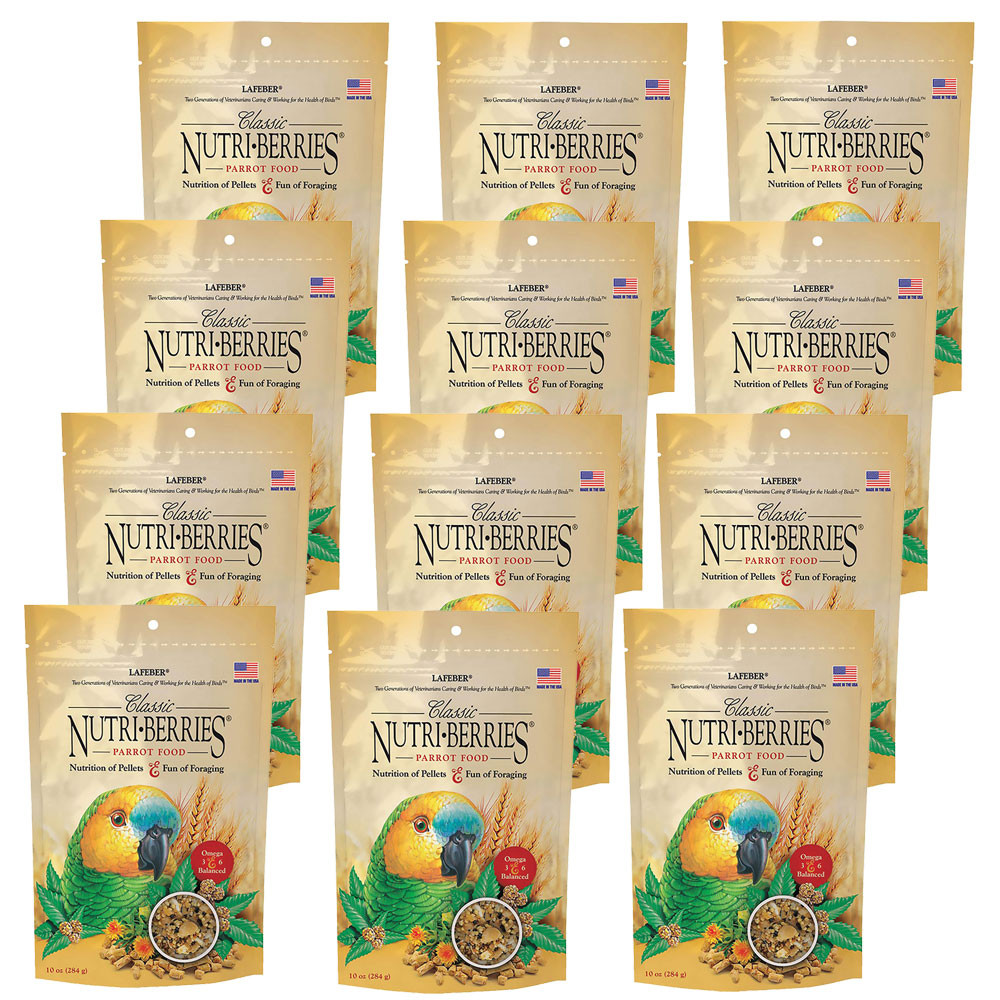 An image of Lafeber NutriBerries Original Complete Parrot Food 284g - Case of 12