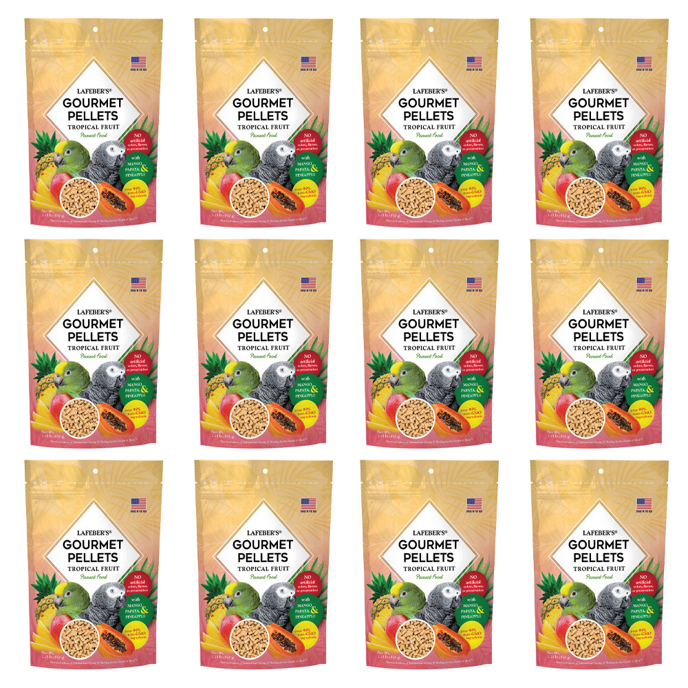 An image of Lafeber Gourmet Pellets Tropical Fruit 567g Parrot Case of 12
