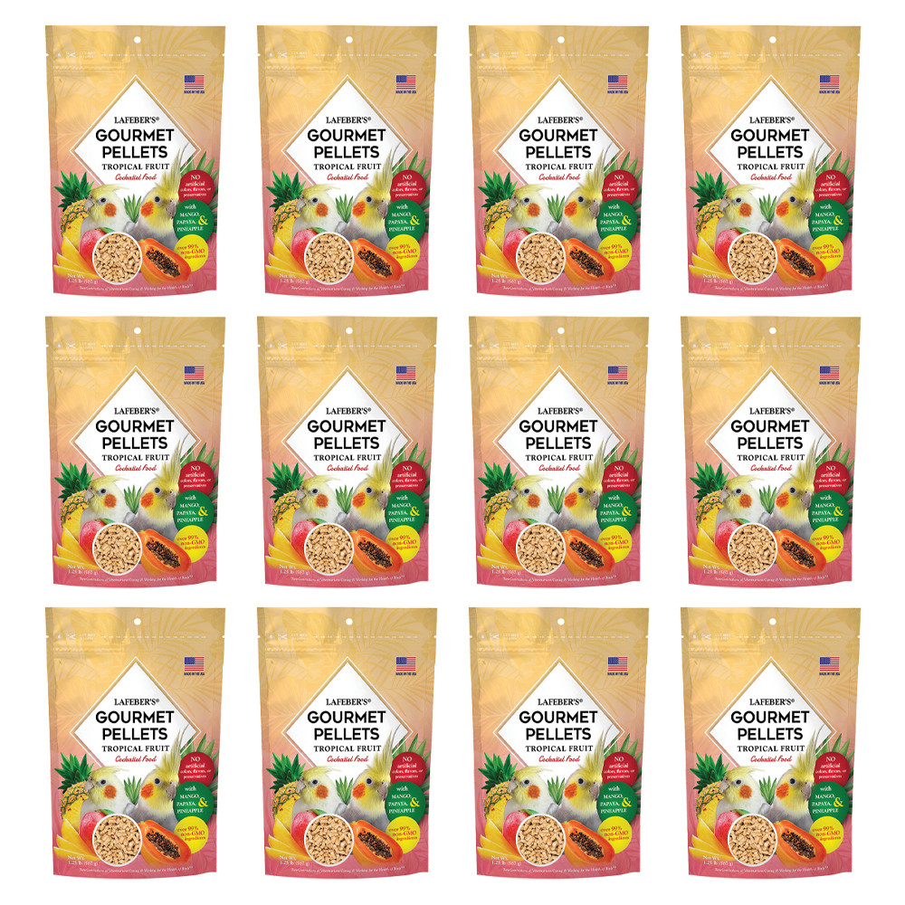 An image of Lafeber Gourmet Pellets Tropical Fruit 567g Cockatiel Case of 12