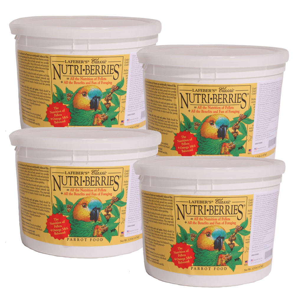 An image of Lafeber NutriBerries Original Complete Parrot Food 1.47kg - Case of 4