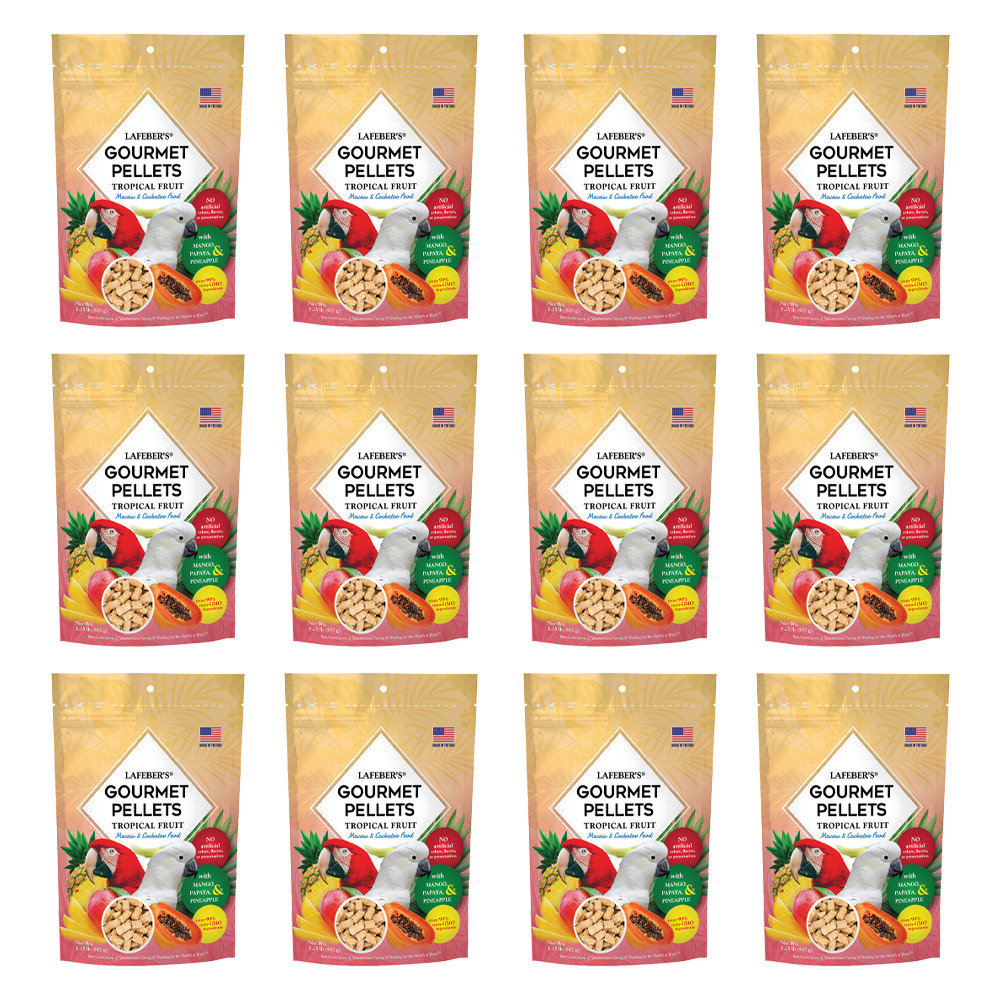 An image of Lafeber Gourmet Pellets Tropical Fruit 567g Large Parrot Complete Food Case of 1...