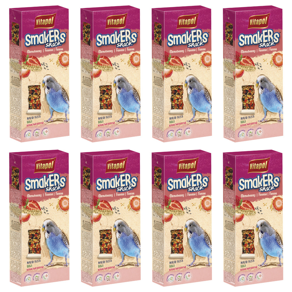 An image of Vitapol Budgie Sticks Twinpack - Strawberry - Case of 8