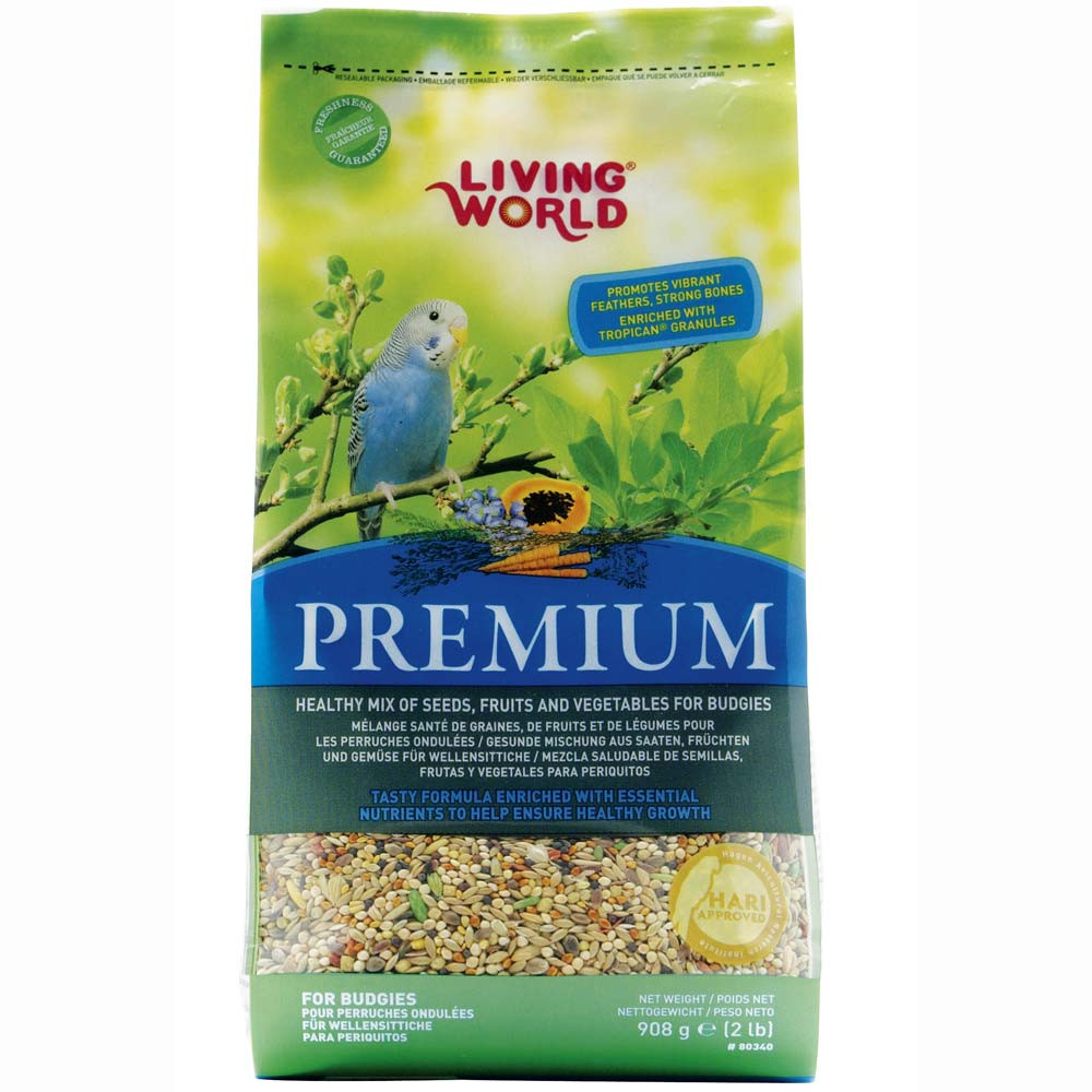 An image of Hagen Living World Budgie Premium Seed 908g