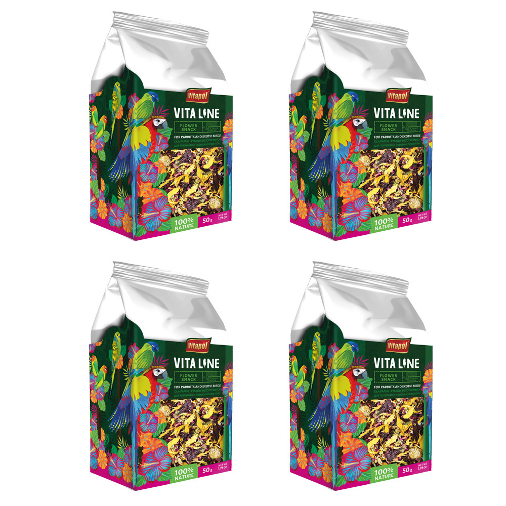 An image of Vitapol Vita Line Flower Snack - 50g - Case of 4