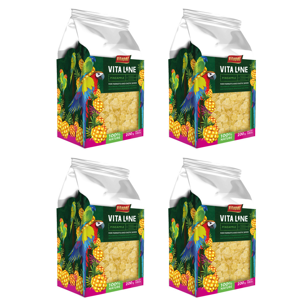 An image of Vitapol Vita Line Pineapple Parrot Treats 200g - Case of 4