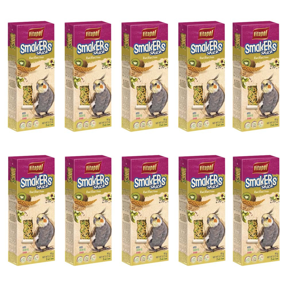 An image of Vitapol Cockatiel Sticks Twinpack - Kiwi - Case of 10