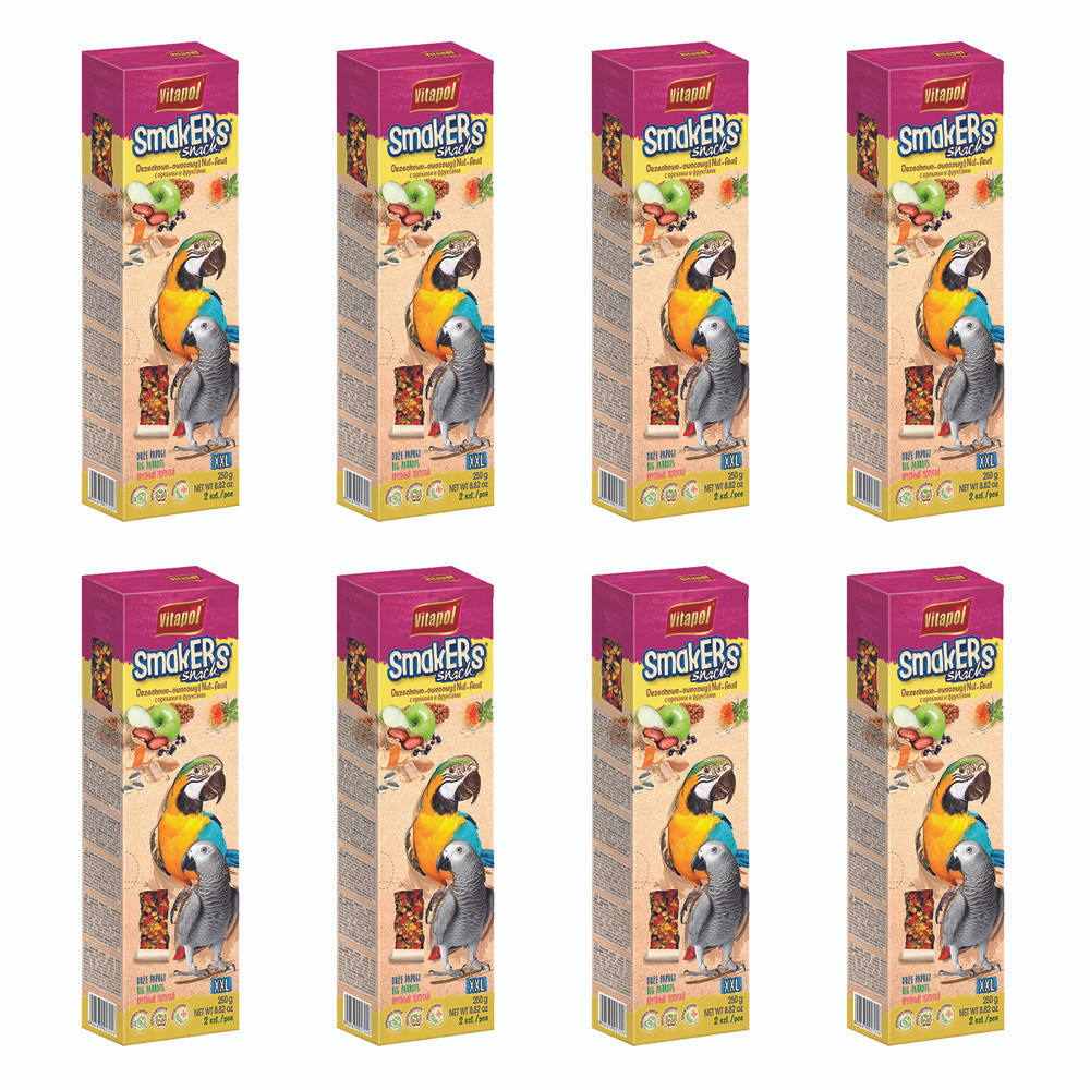 An image of Vitapol Parrot Sticks Twinpack - Fruit and Nut - Case of 8