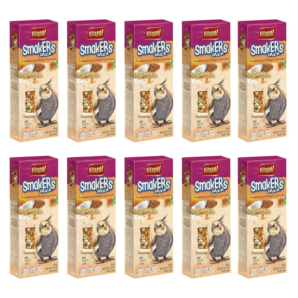 An image of Vitapol Cockatiel Sticks Twinpack - Orange - Case of 10