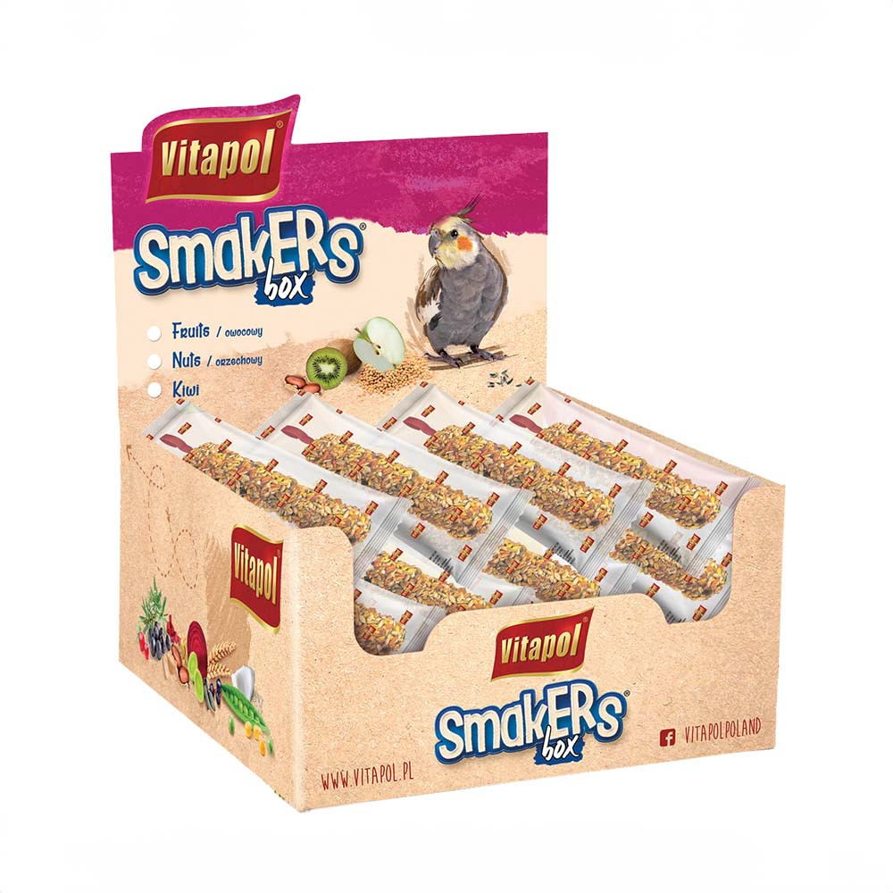 An image of Box of 12 Vitapol Smakers Cockatiel Treat Sticks - Fruit