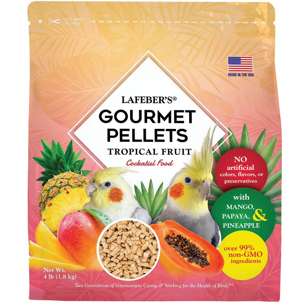 An image of Lafeber Gourmet Pellets Tropical Fruit 1.8kg Complete Cockatiel Food