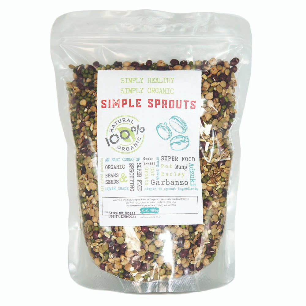 An image of Mikey & Mia Simple Sprouts Organic Parrot Food 1Kg