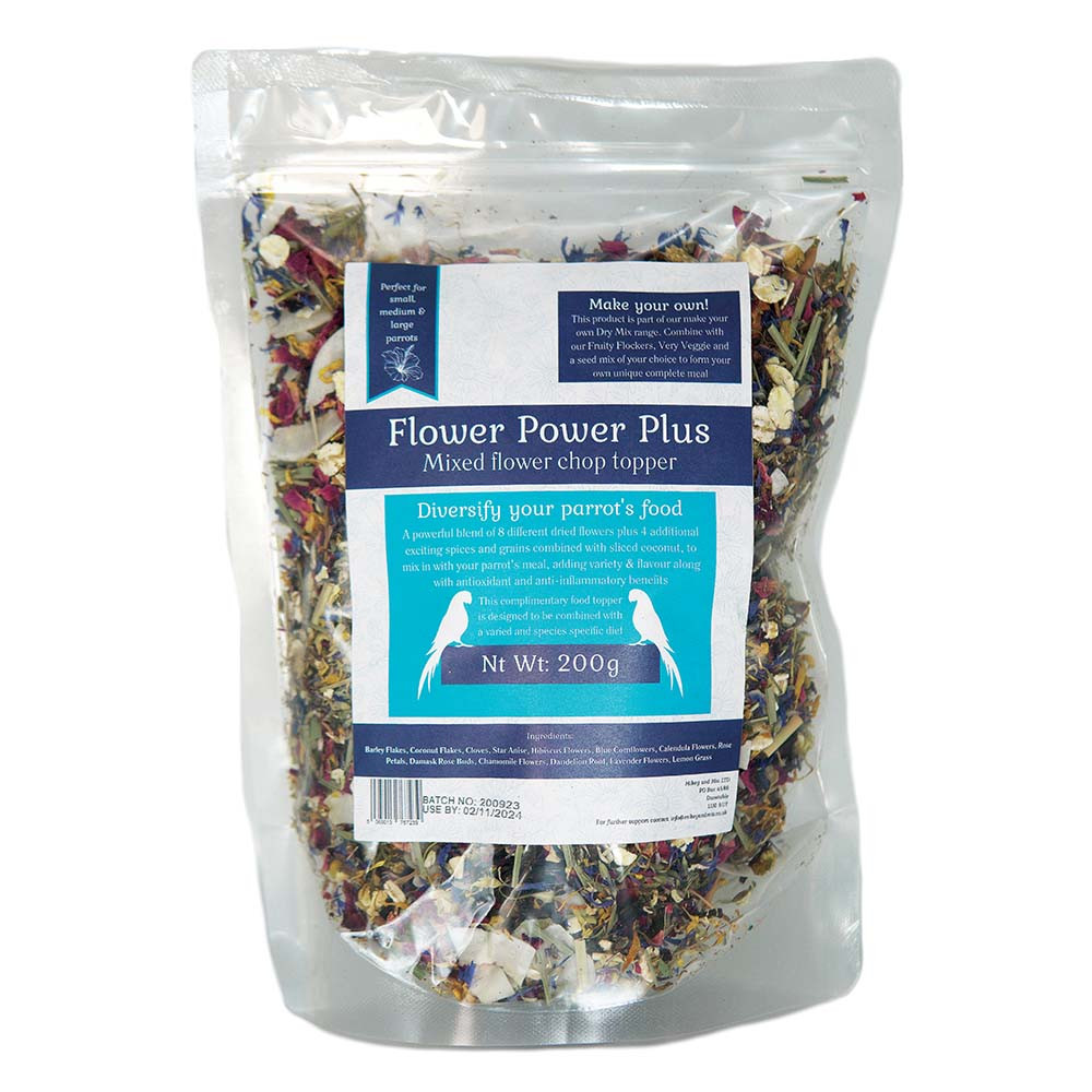 An image of Mikey & Mia Flower Power Plus Parrot Food 200g