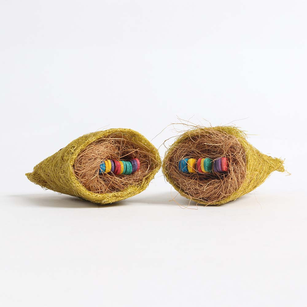 An image of Pack of 2 Popsicle Pouch Foraging Parrot Toy