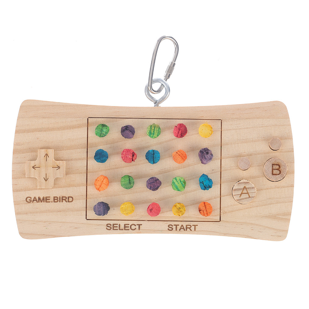 An image of Game Pad Controller Wood and Cork Parrot Toy