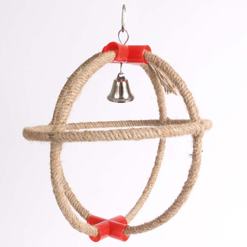 An image of Parrot Planet Jute Swinger Parrot Toy