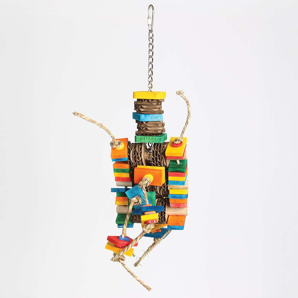 An image of Oscar Wood and Cardboard Parrot Toy Small