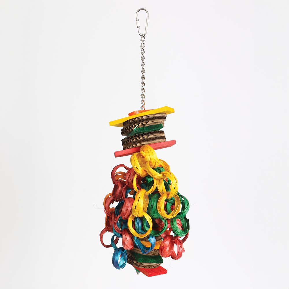 An image of Hippy Style Shredding Stack Parrot Toy Medium
