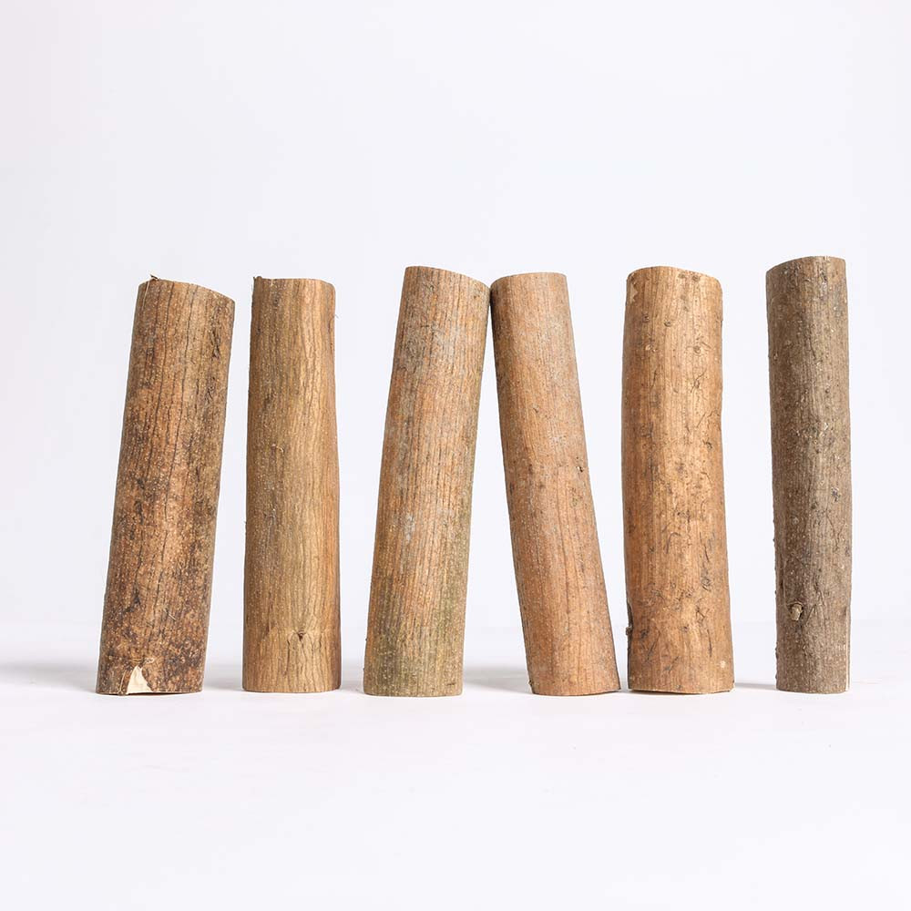 An image of Sola Sticks with Bark Parrot Foot Toys and Chews - Pack of 8