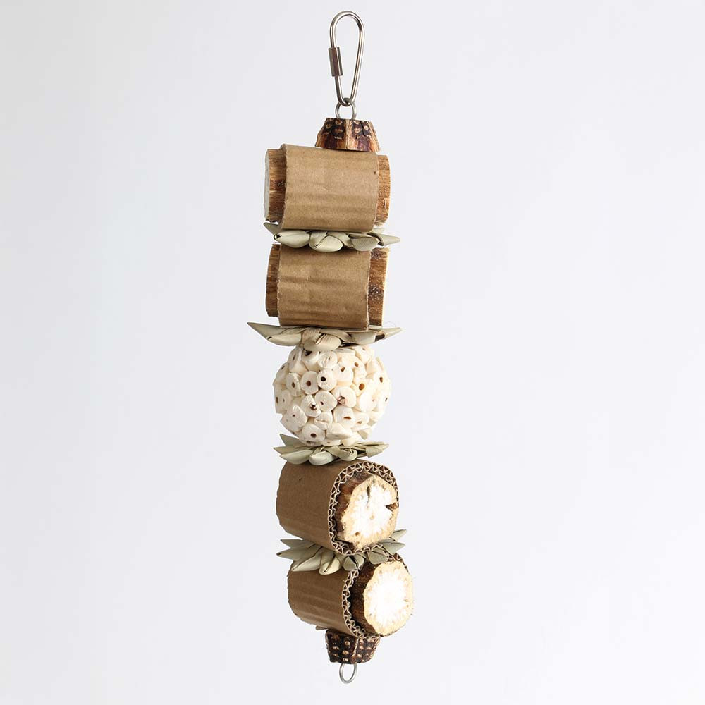 An image of Lumberjack Sola Stacker Natural Parrot Toy