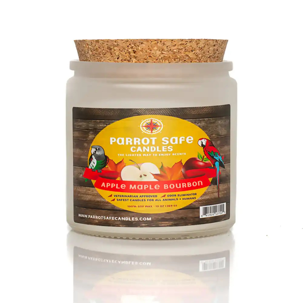 An image of Parrot Safe Candles Apple Maple Bourbon Scented