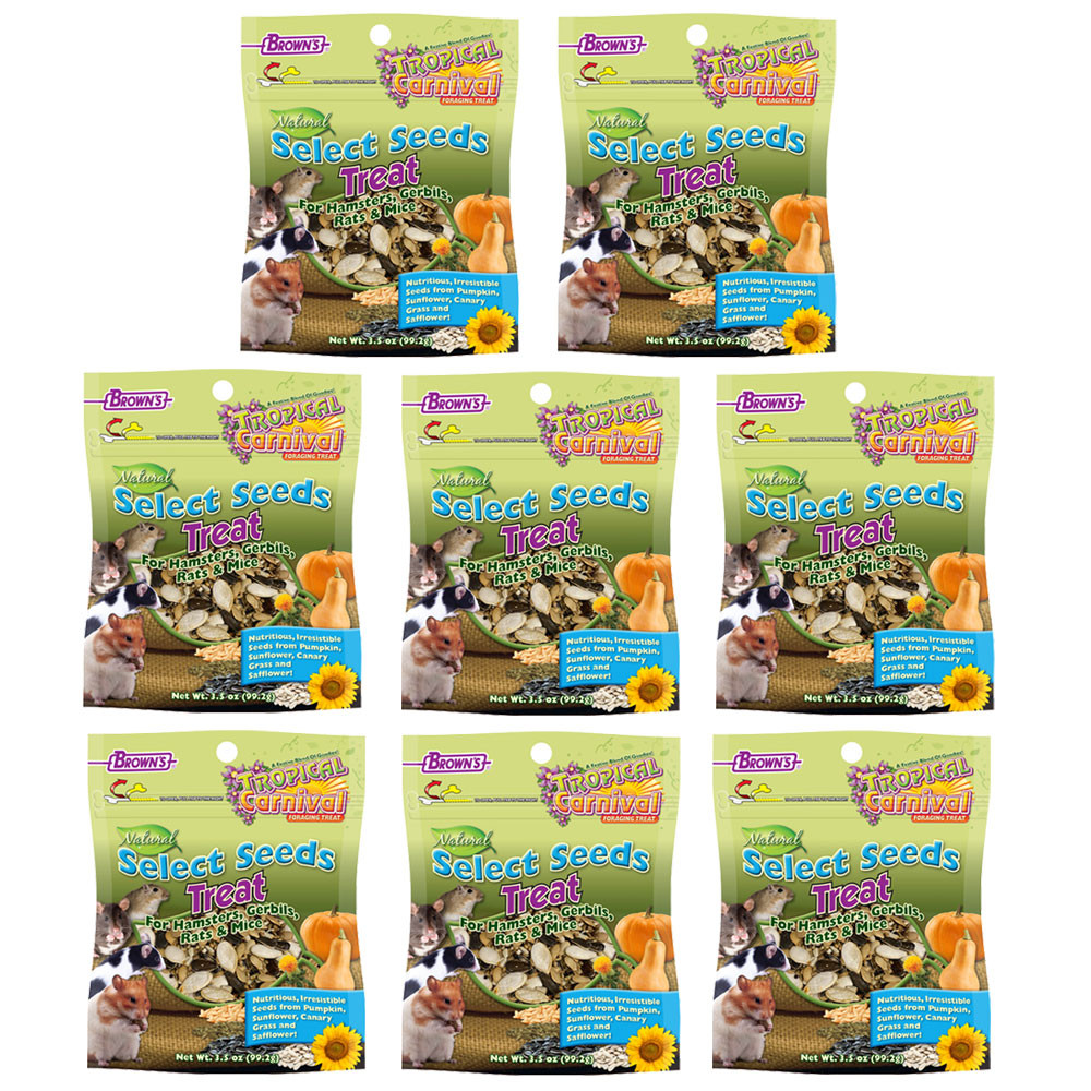 An image of Brown's Tropical Carnival Select Seeds Small Animal Treat - 99.2g Case of 8