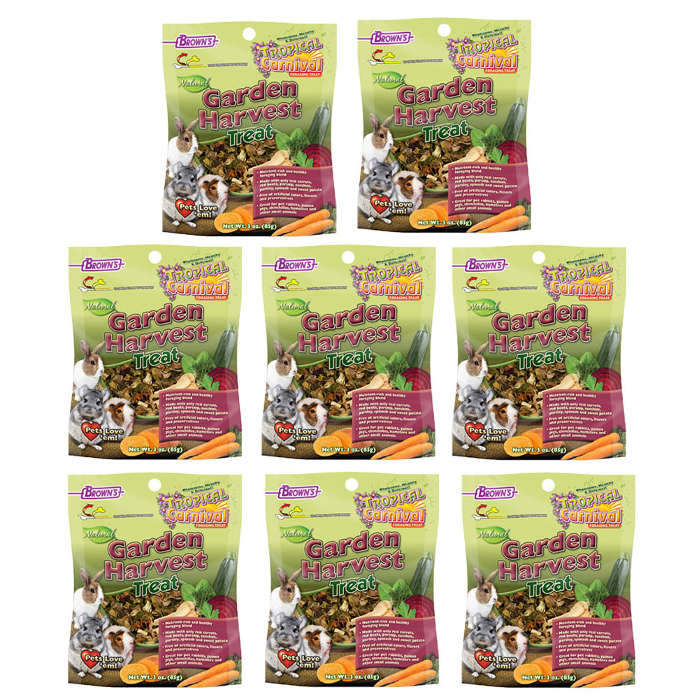 An image of Brown's Tropical Carnival Natural Garden Harvest Small Animal Treats - 85g