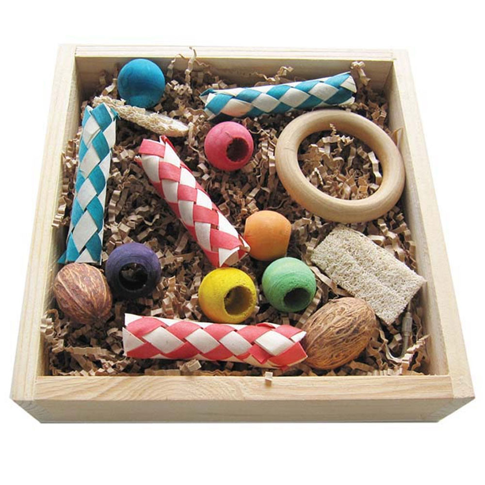 An image of The Parrot Teacher Foraging Tray Enriching Parrot Toy