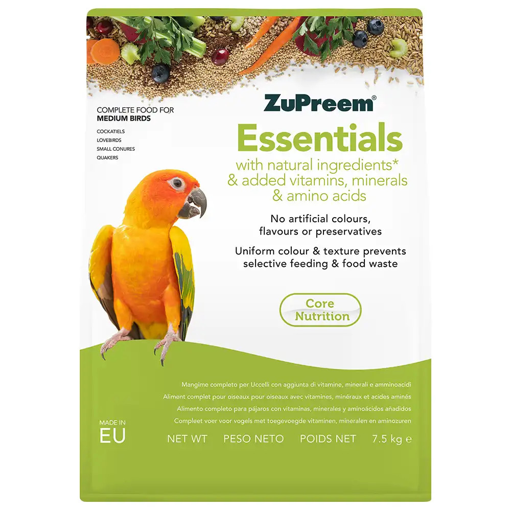 An image of ZuPreem Essentials Natural Complete Cockatiel Food 7.5kg