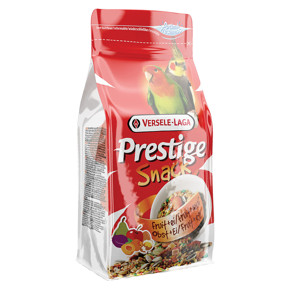 An image of Versele-Laga Prestige Snack Cockatiel Treat Mixture with Fruit and Egg 125g